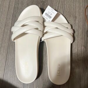 Never worn, light J crew slides
